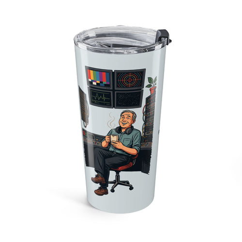 Personalized 20oz Stainless Steel Gift Tumbler for a Retired Broadcast Engineer.