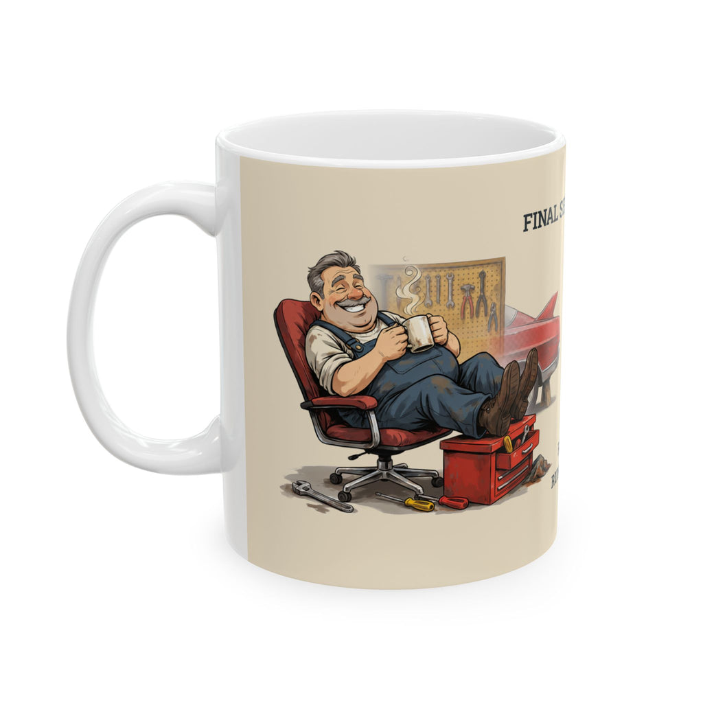 Personalized Mechanic Retirement Gift Mug — Ceramic 11oz/15oz