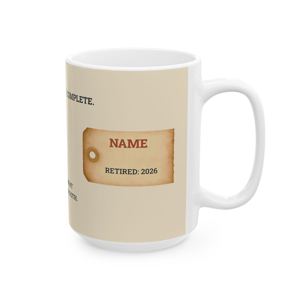 Personalized Mechanic Retirement Gift Mug — Ceramic 11oz/15oz