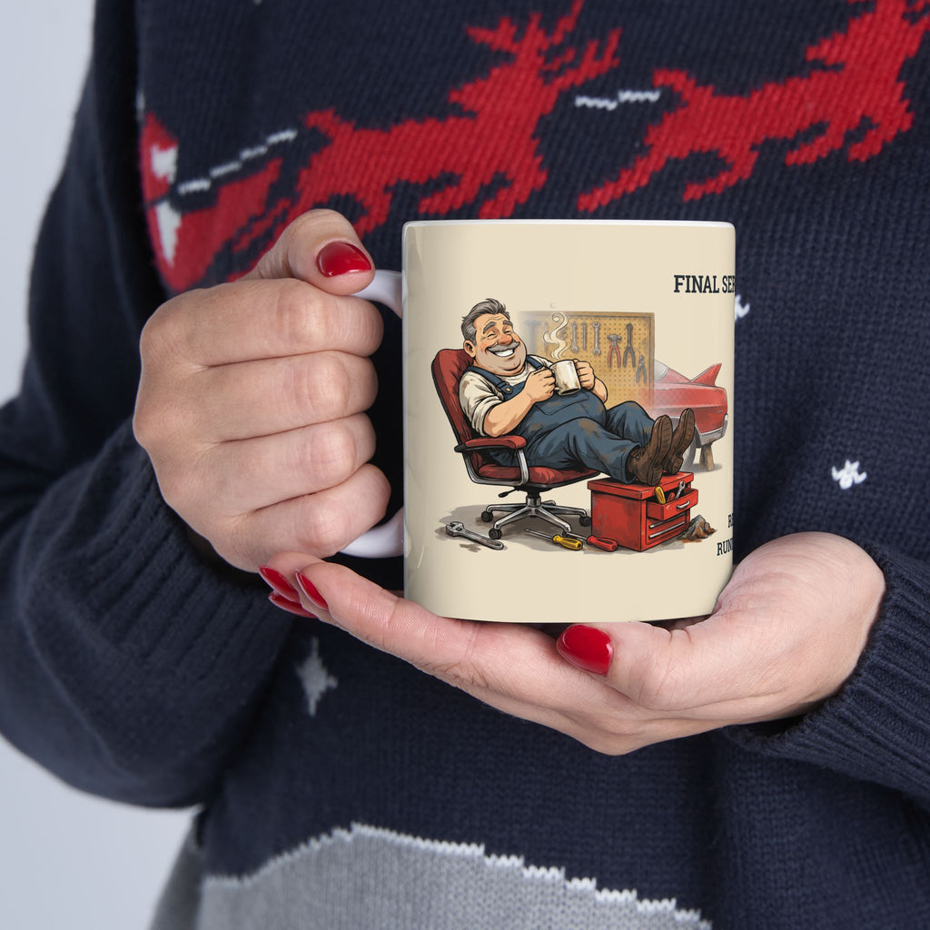 Personalized Mechanic Retirement Gift Mug — Ceramic 11oz/15oz