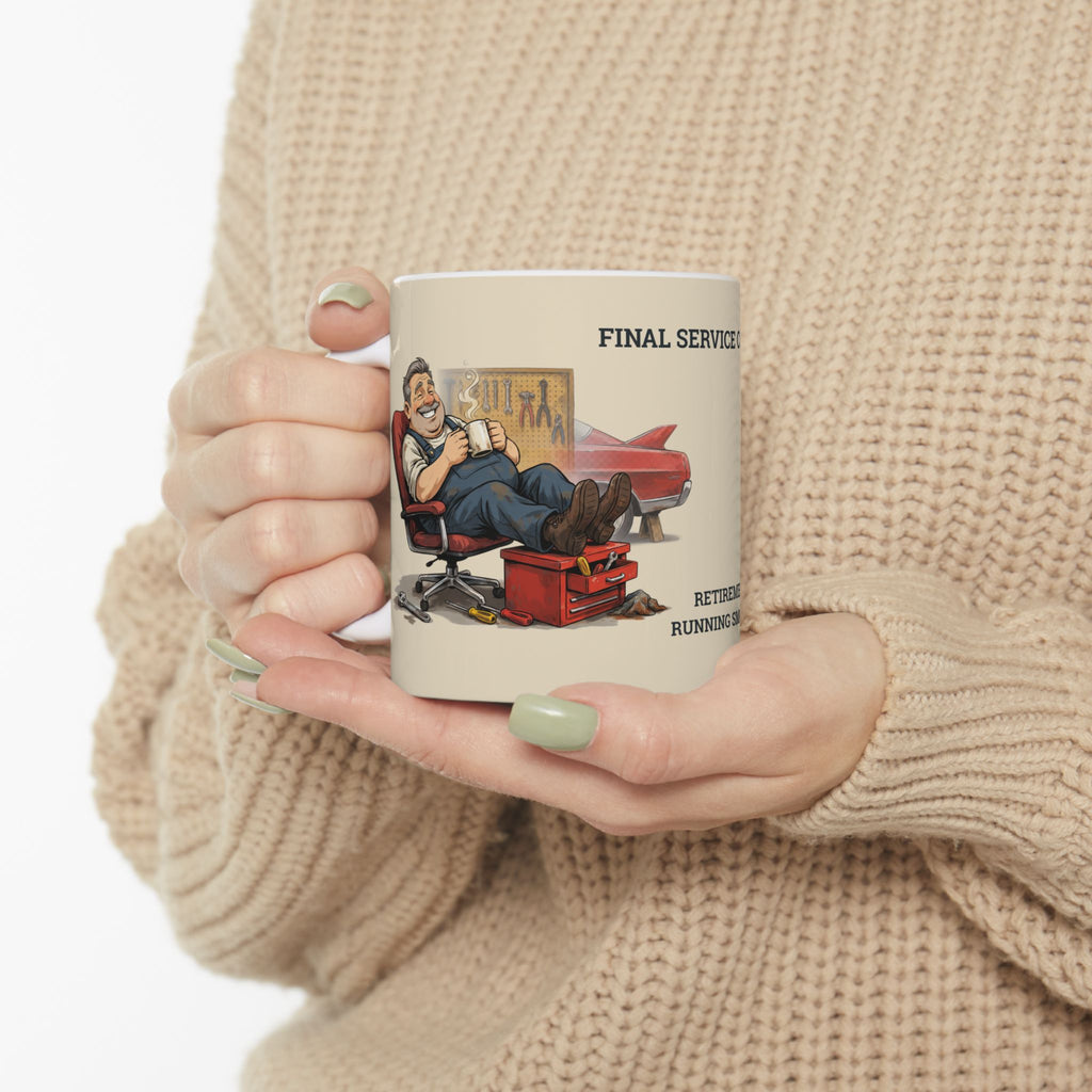 Personalized Mechanic Retirement Gift Mug — Ceramic 11oz/15oz