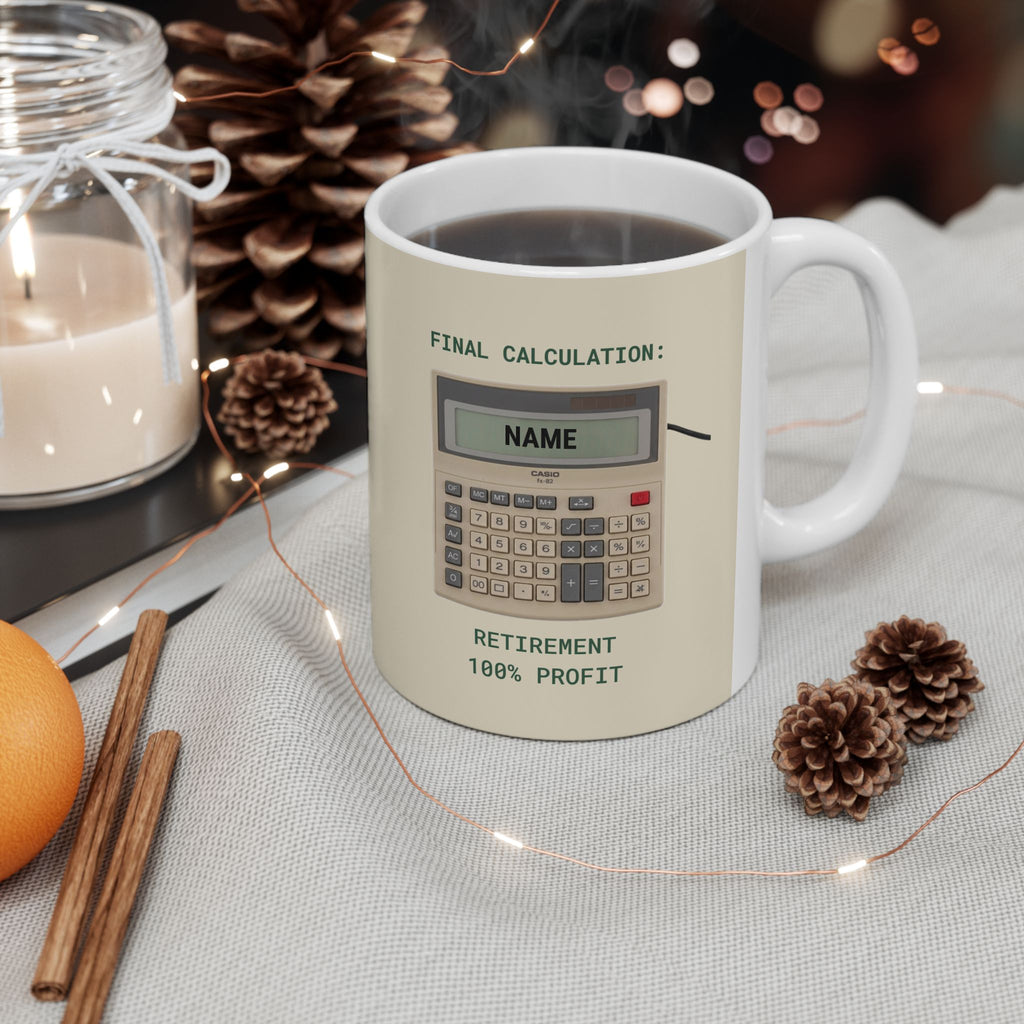 Personalized Gift Mug for Retired Accountants.  Available in  (11oz & 15oz)