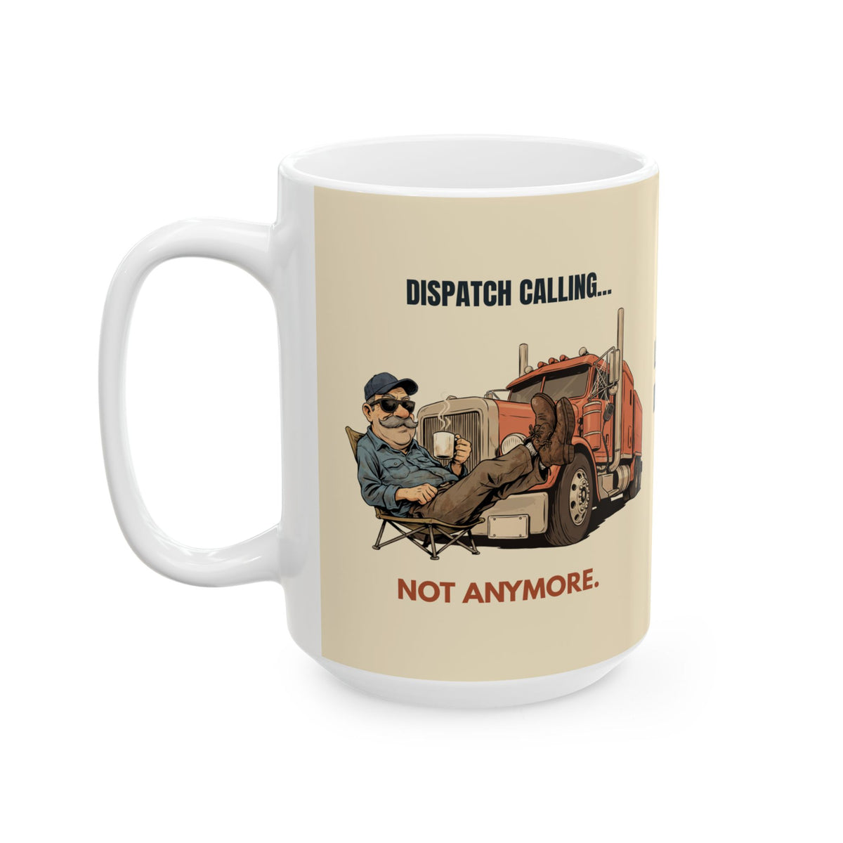 A Personalized Retired Trucker Coffee Gift Mug – “Last Load Delivered” Ceramic Travel Mug (11oz/15oz)