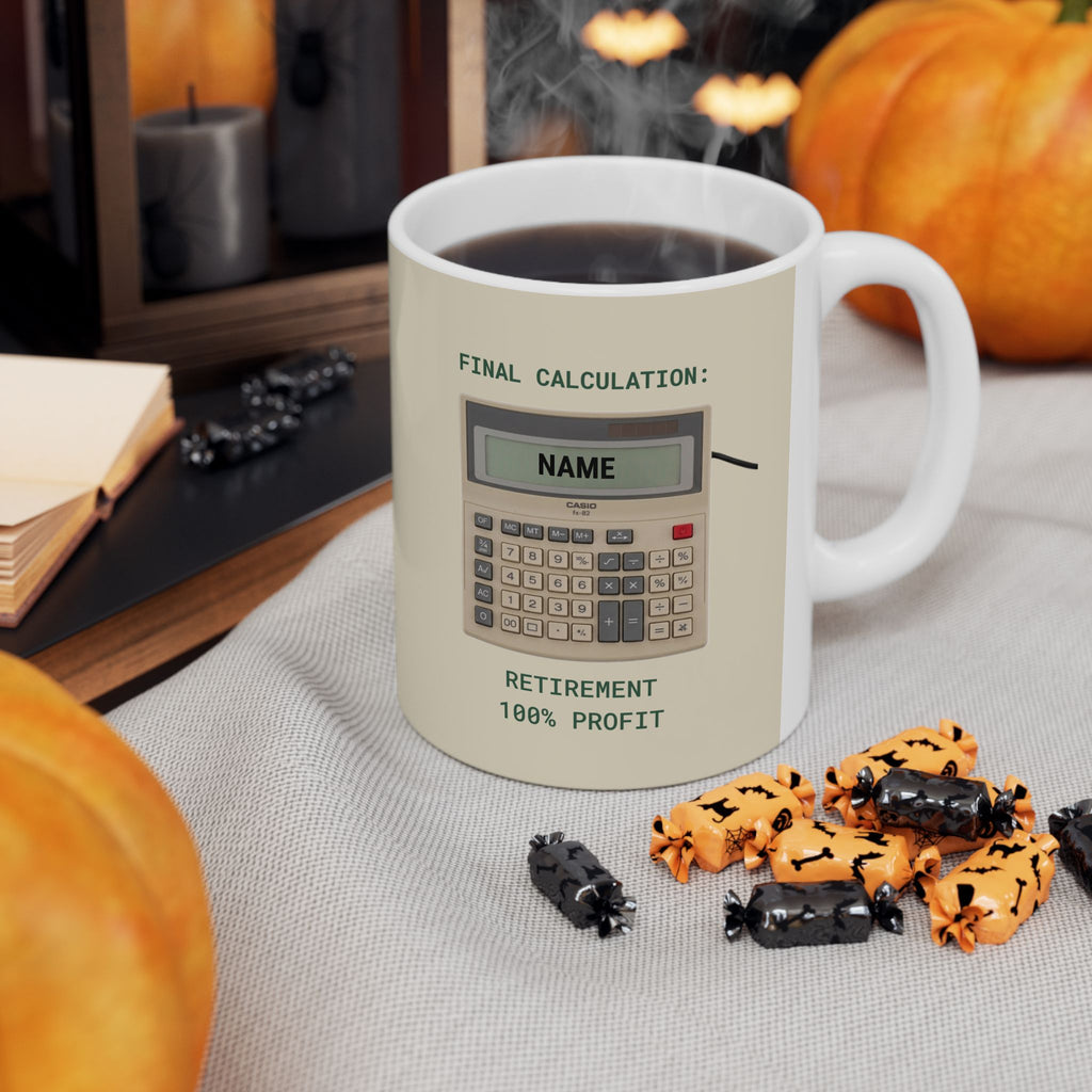 Personalized Gift Mug for Retired Accountants.  Available in  (11oz & 15oz)