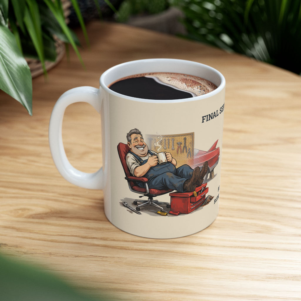 Personalized Mechanic Retirement Gift Mug — Ceramic 11oz/15oz